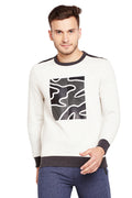 Axmann Round Neck Self Designed Sweatshirt