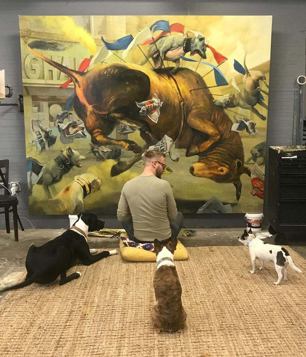 Martin Wittfooth in studio