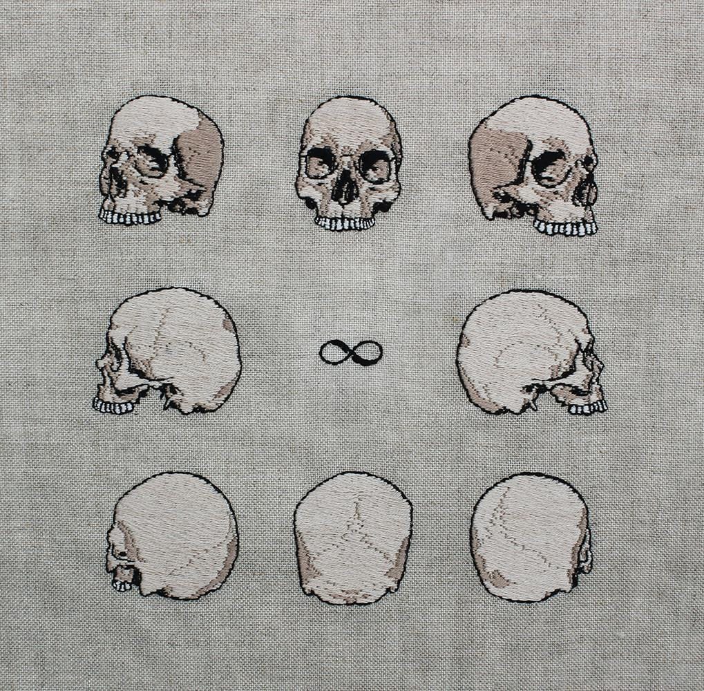 skull embroidery