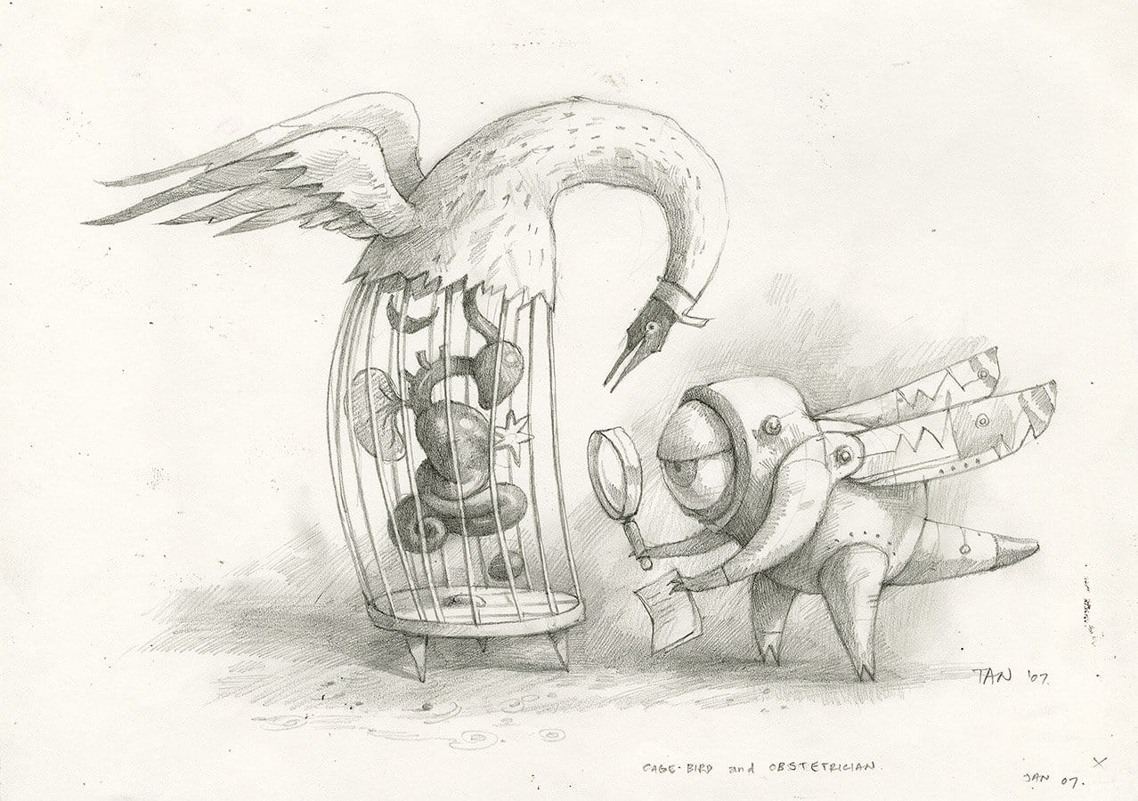 Shaun Tan Lost Thing Film Concept Art Cagebird And Obstetrician 20