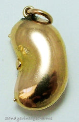 gold opening lucky bean charm sandys vintage charms