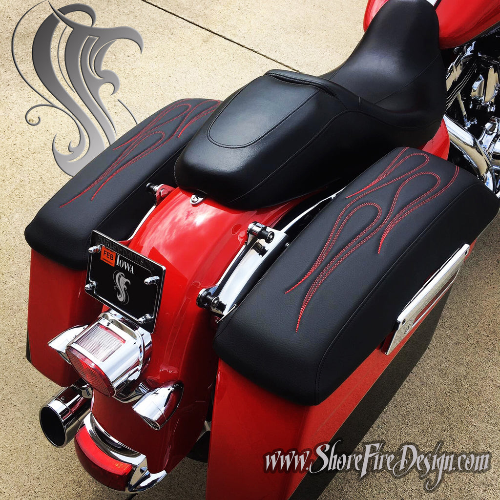 ClassicFire Stitched HD Saddlebag Lid Covers ShoreFire Design