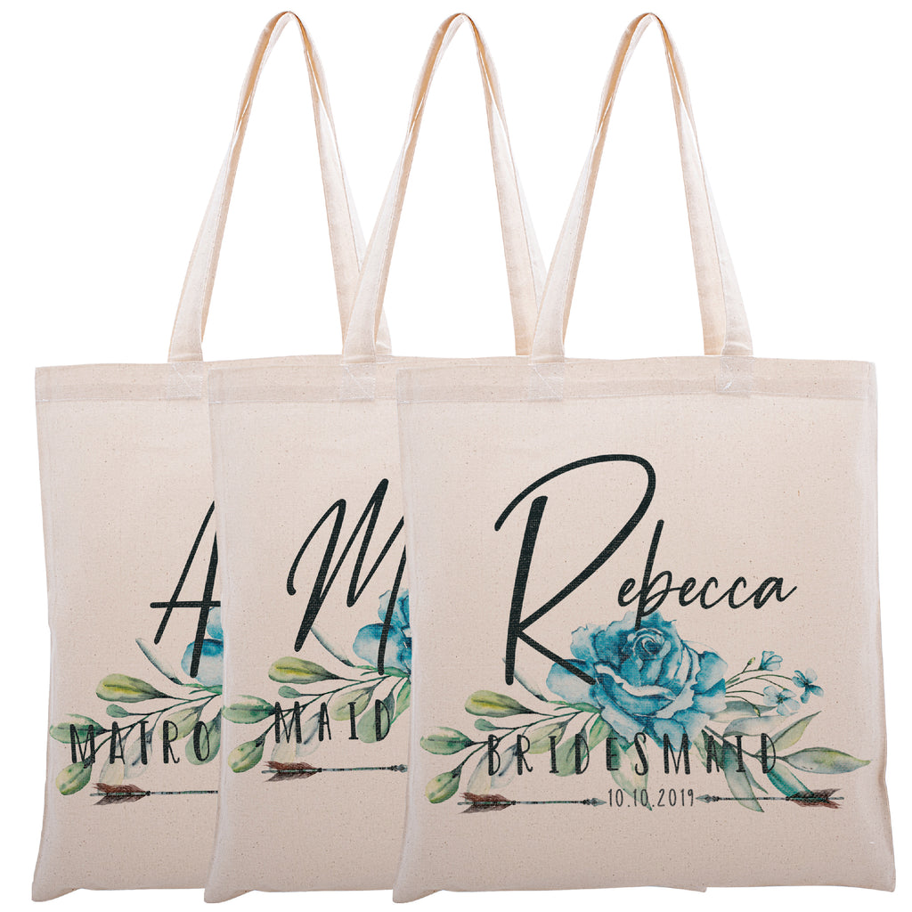 Names Personalized Tote Bag With 3 Names Custom Tote Bag 