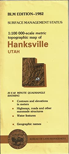 Surface Management Status 1100000 Scale Metric Topographic Map Of Hanksville Utah Wide 4307