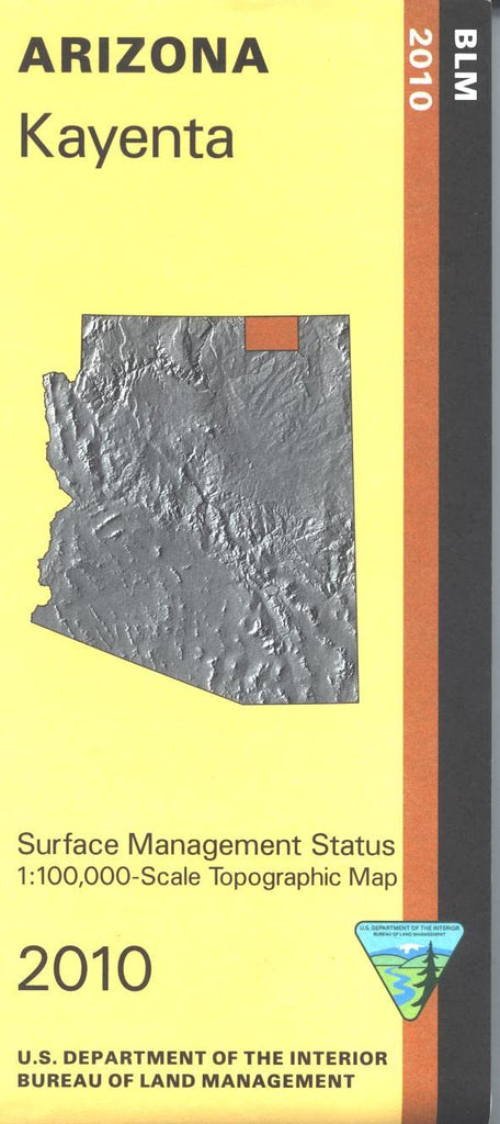 Kayenta Surface Management Status 1100000 Scale Topographic Map Arizona Bureau Of Land 6541