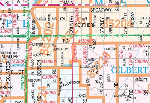 East Valley Arterial And Collector Streets Full Size Zip Code Zones Wall
