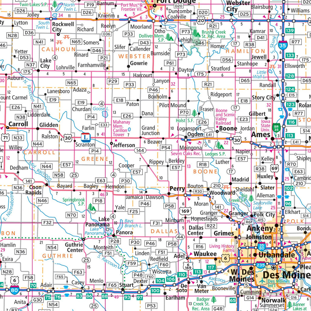 Rand McNally Easy To Fold: Iowa State Laminated Map [Map] Rand McNally ...