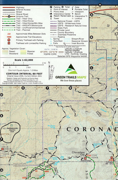 Santa Catalina Mountains Map Wide World Maps MORE   91f97wPRdmL Grande 