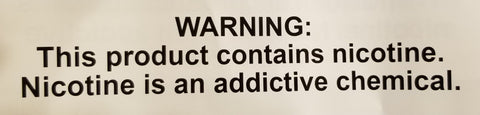 Warning on nicotine