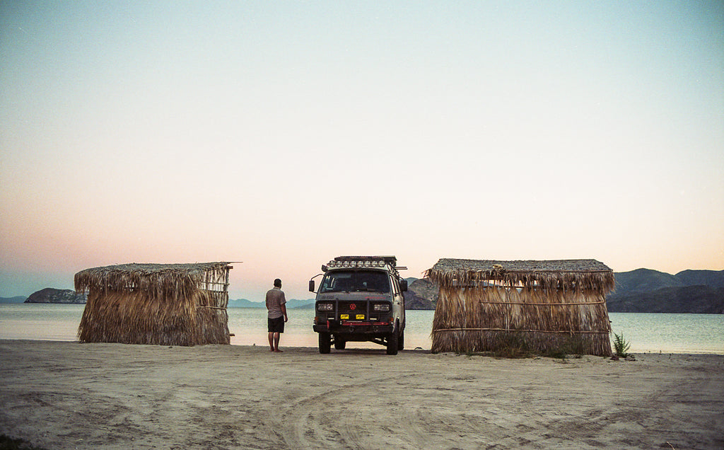 fits sock ambassador aiden's van on beach