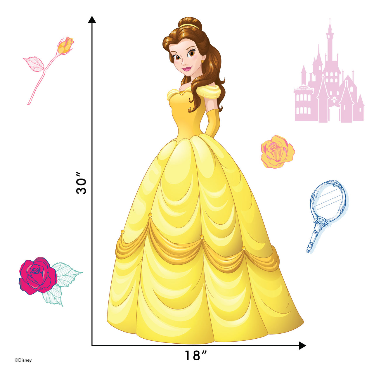 Princess Belle Interactive Wall Decal – Decalcomania