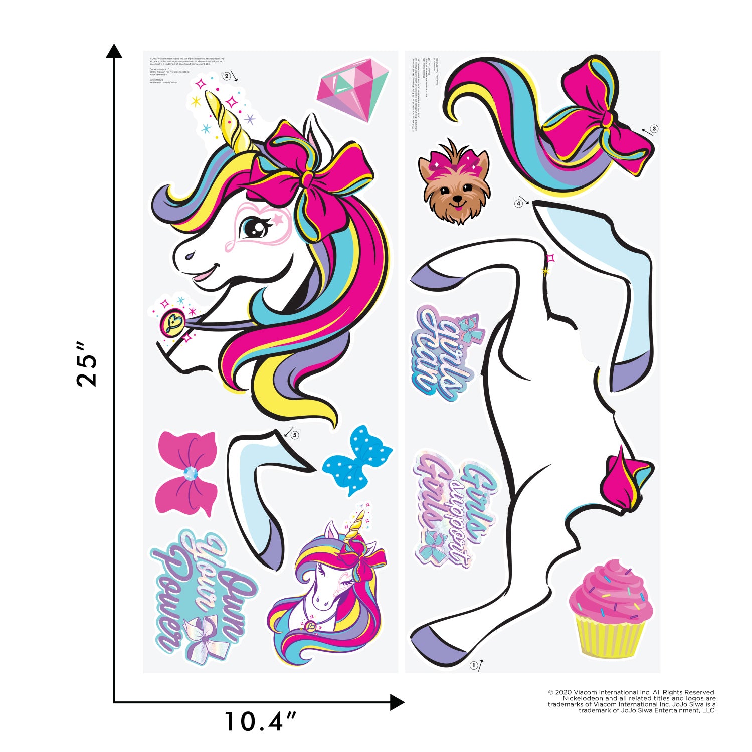 JoJo Siwa Unicorn Interactive Wall Decal – Wall Palz