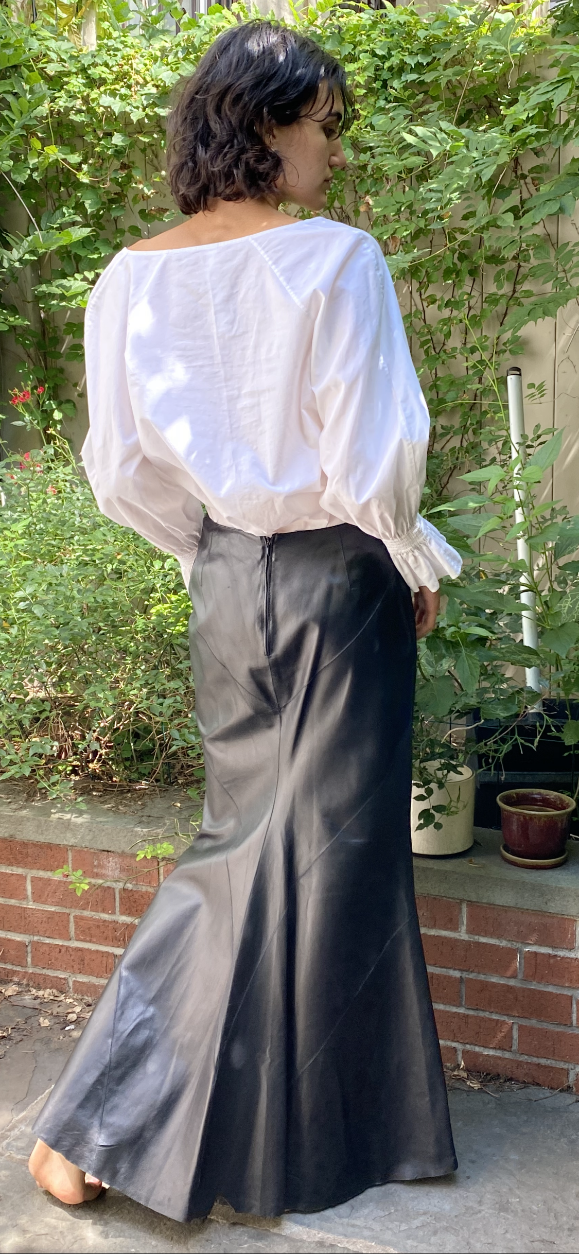 Vintage Pamela Dennis  Maxi Leather Skirt