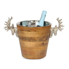 Huntsman Stag Head Wooden Wine Cooler