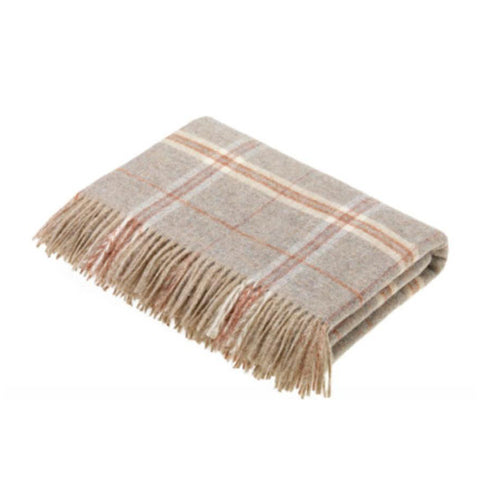 Bronte by Moon Windowpane Transitional Throw in Sandstone