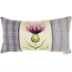 Cardus Thistle Damson Check Patchwork Voyage Maison Cushion