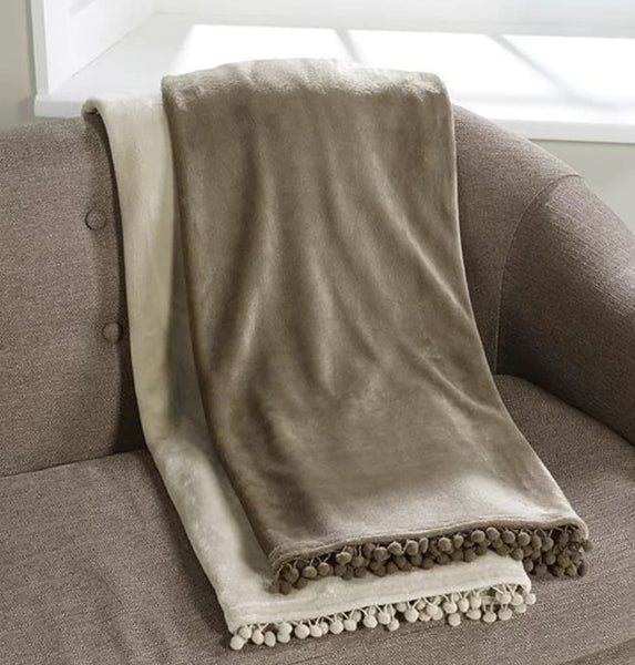 Linen Cashmere Touch Fleece Throw