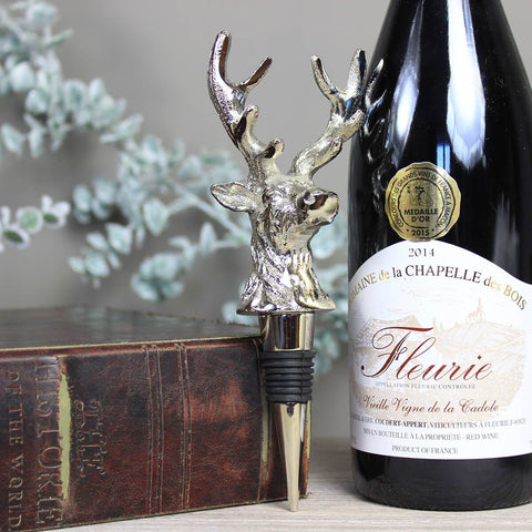 Stag Head Wine Bottle Stopper