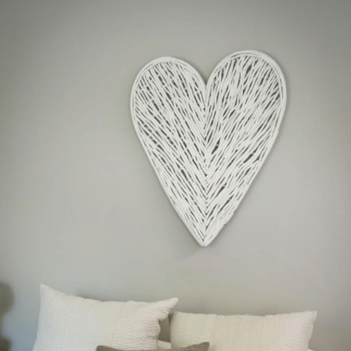 White Wicker Heart