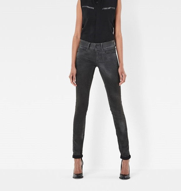 g star lynn mid skinny black