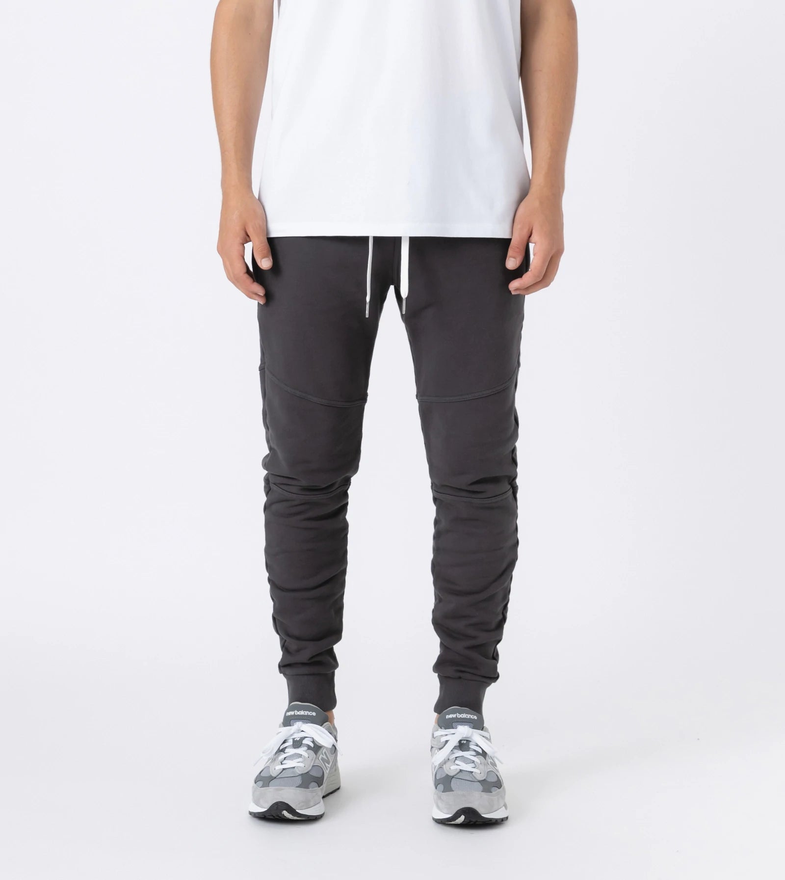 Buy Speckled Fleece Jogger with External Drawcord Olive For Men