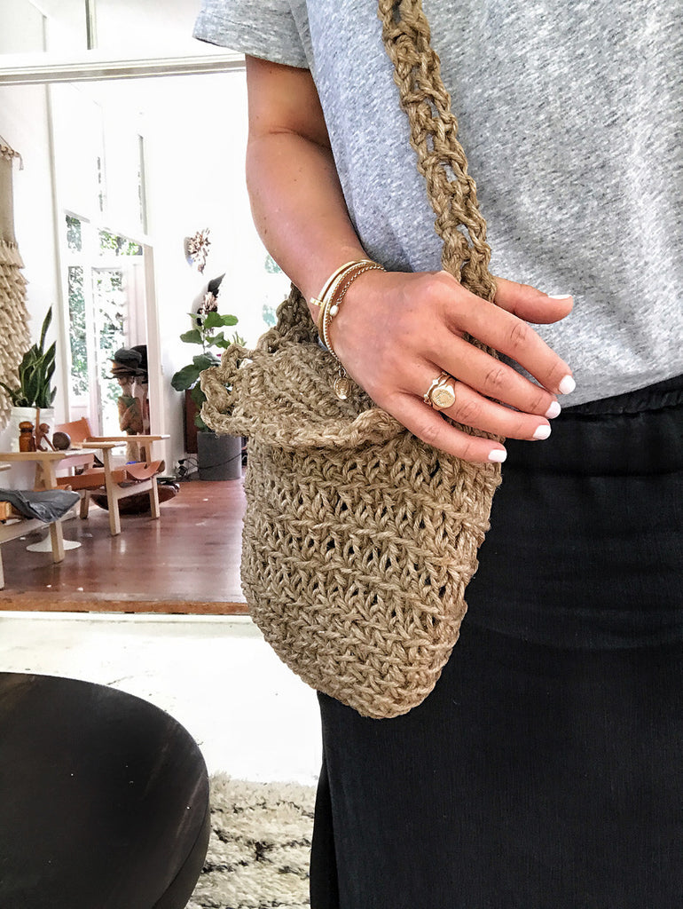 crochet jute bag