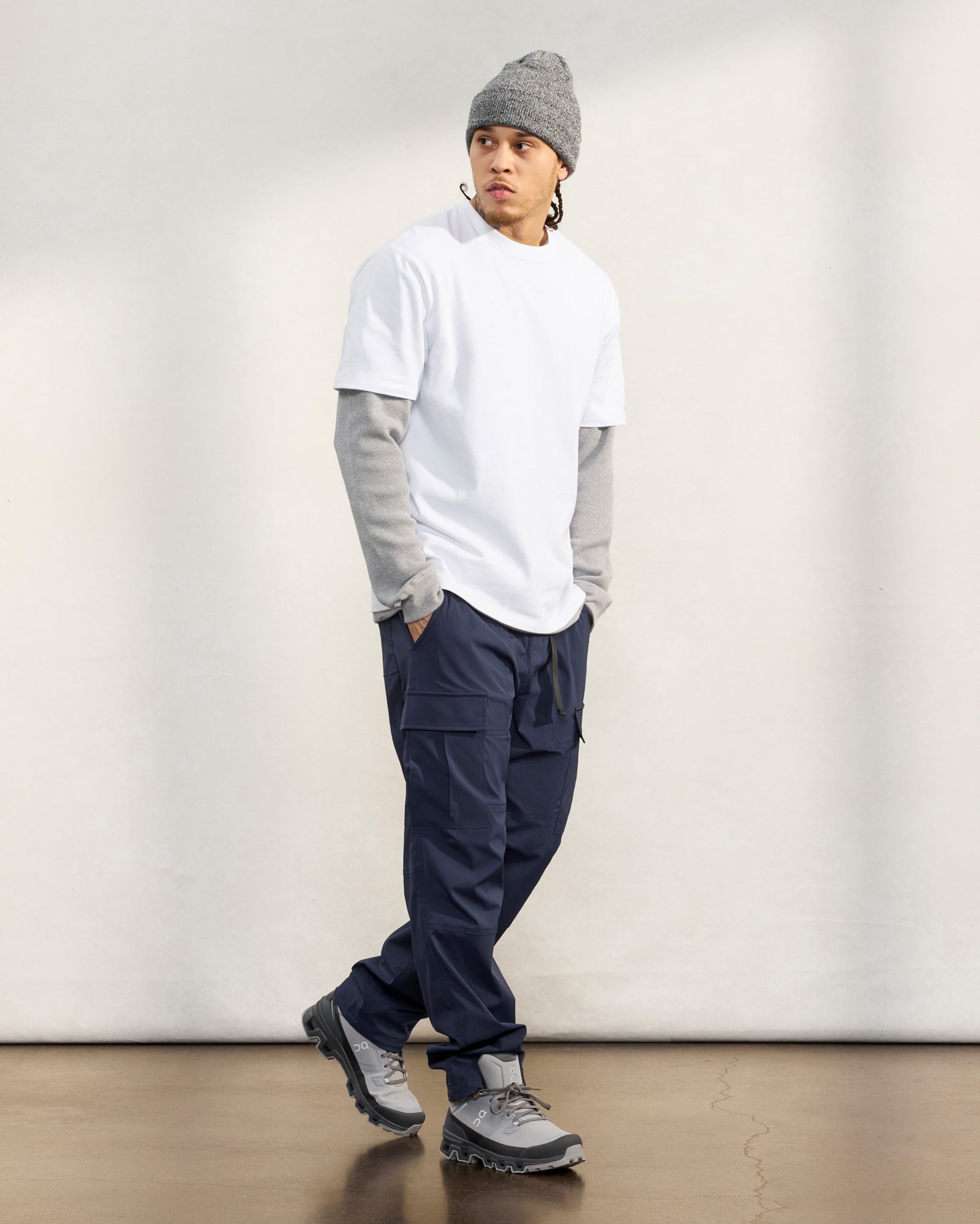 Belted Utility Cargo Pant - Navy