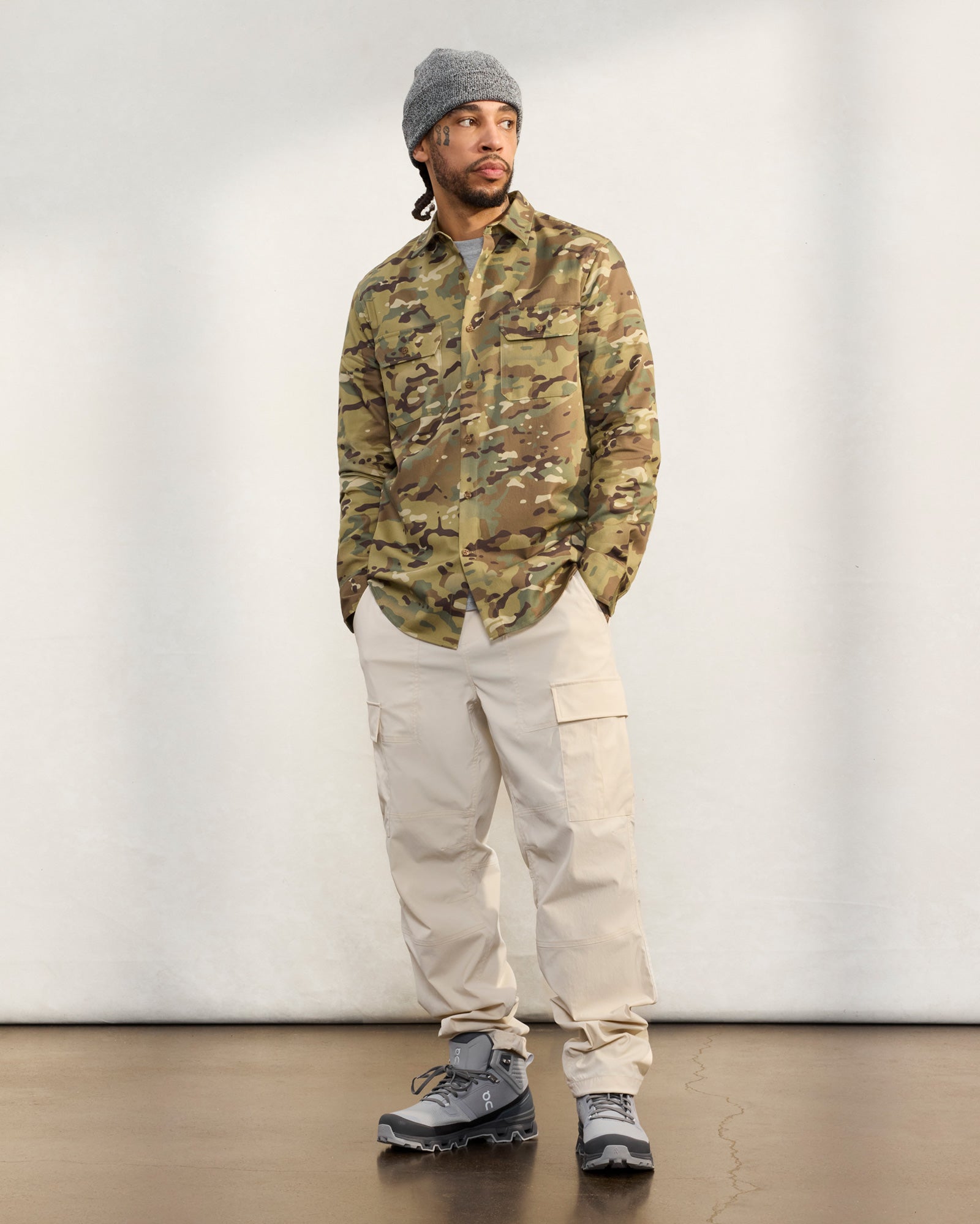 Belted Utility Cargo Pant - Sand