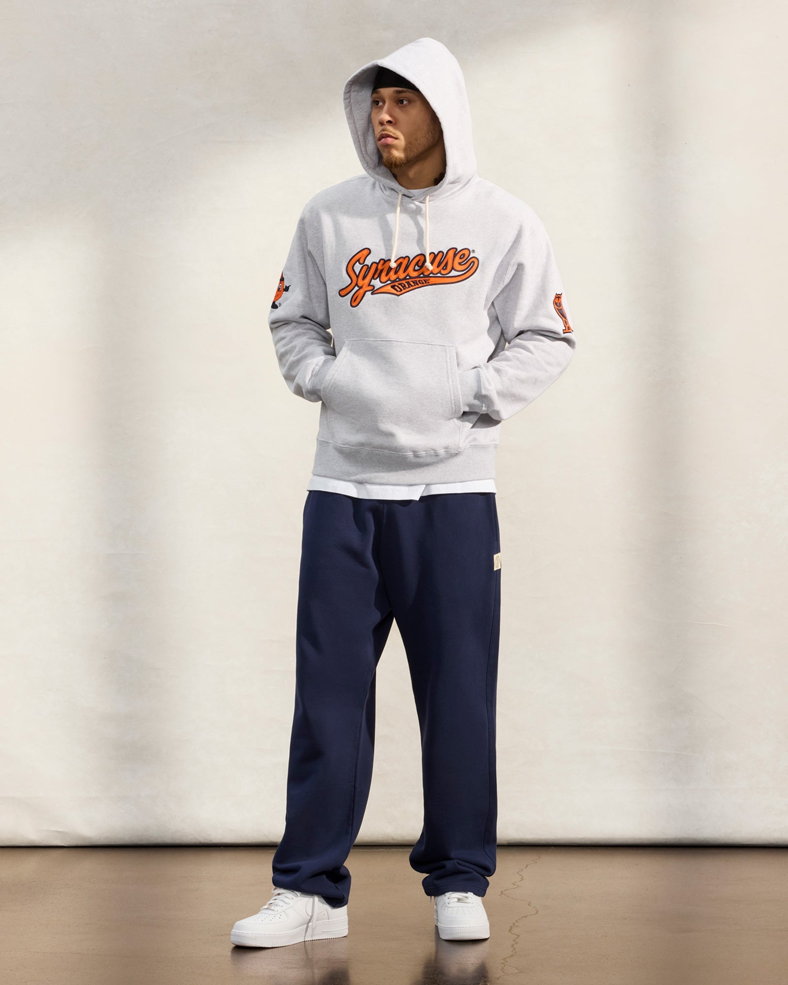 French Terry Open Hem Sweatpant - Navy