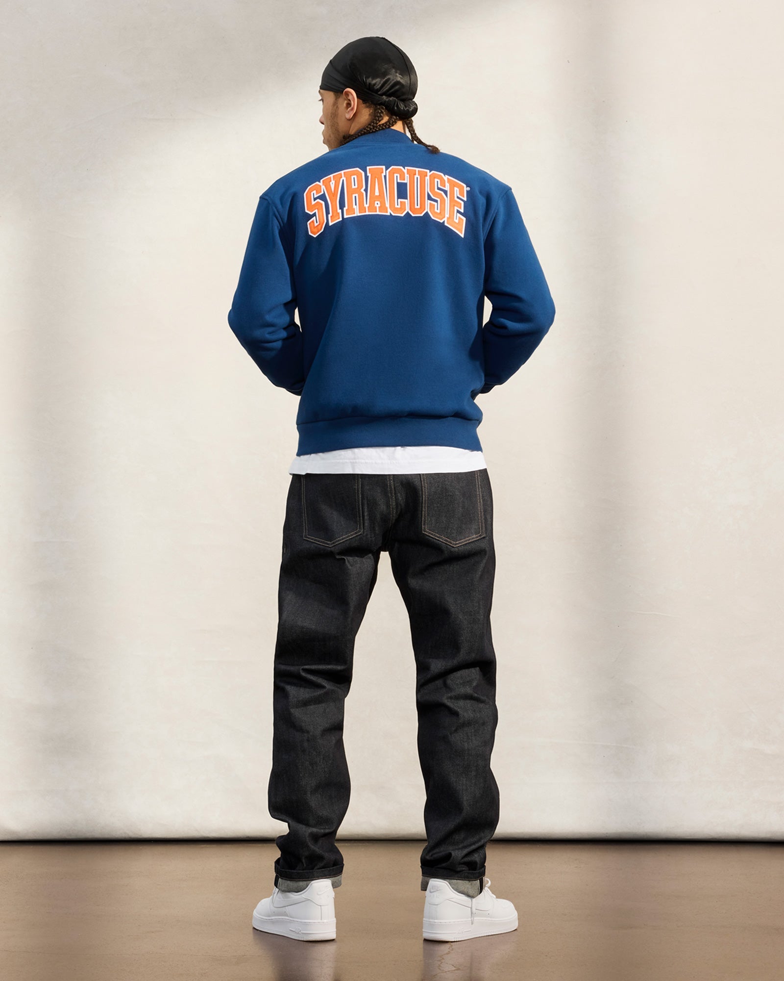 Syracuse Orange Fleece Varsity Jacket - Navy