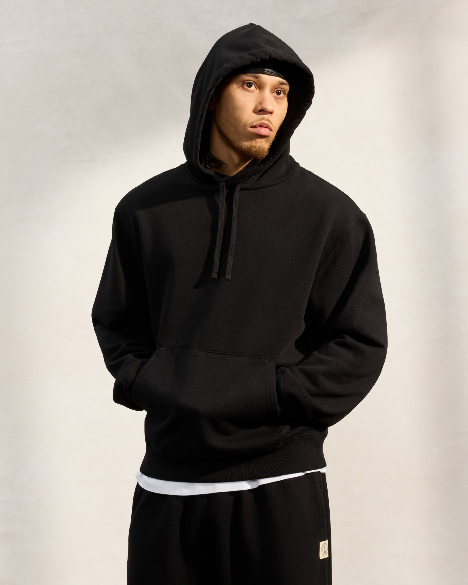 French Terry Hoodie - Black