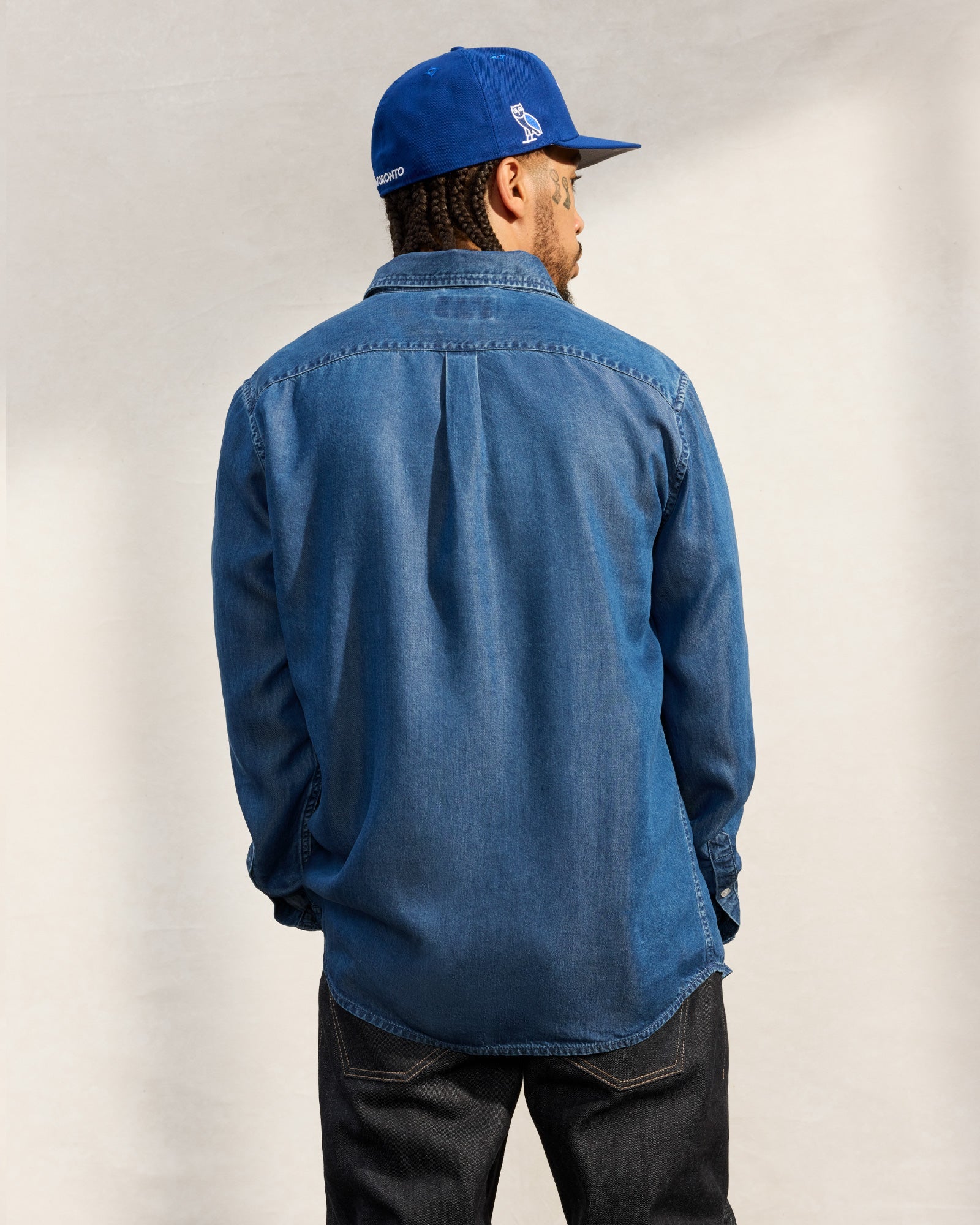 Denim Effect Shirt - Indigo