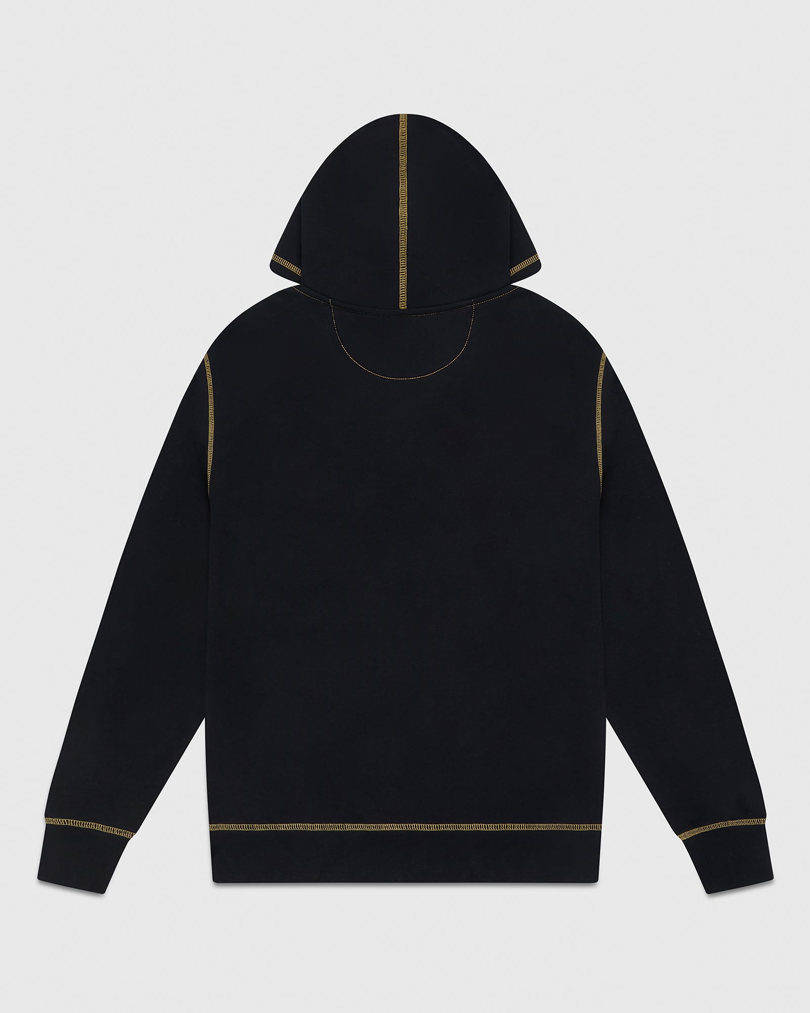 Contrast Stitch Hoodie - Black