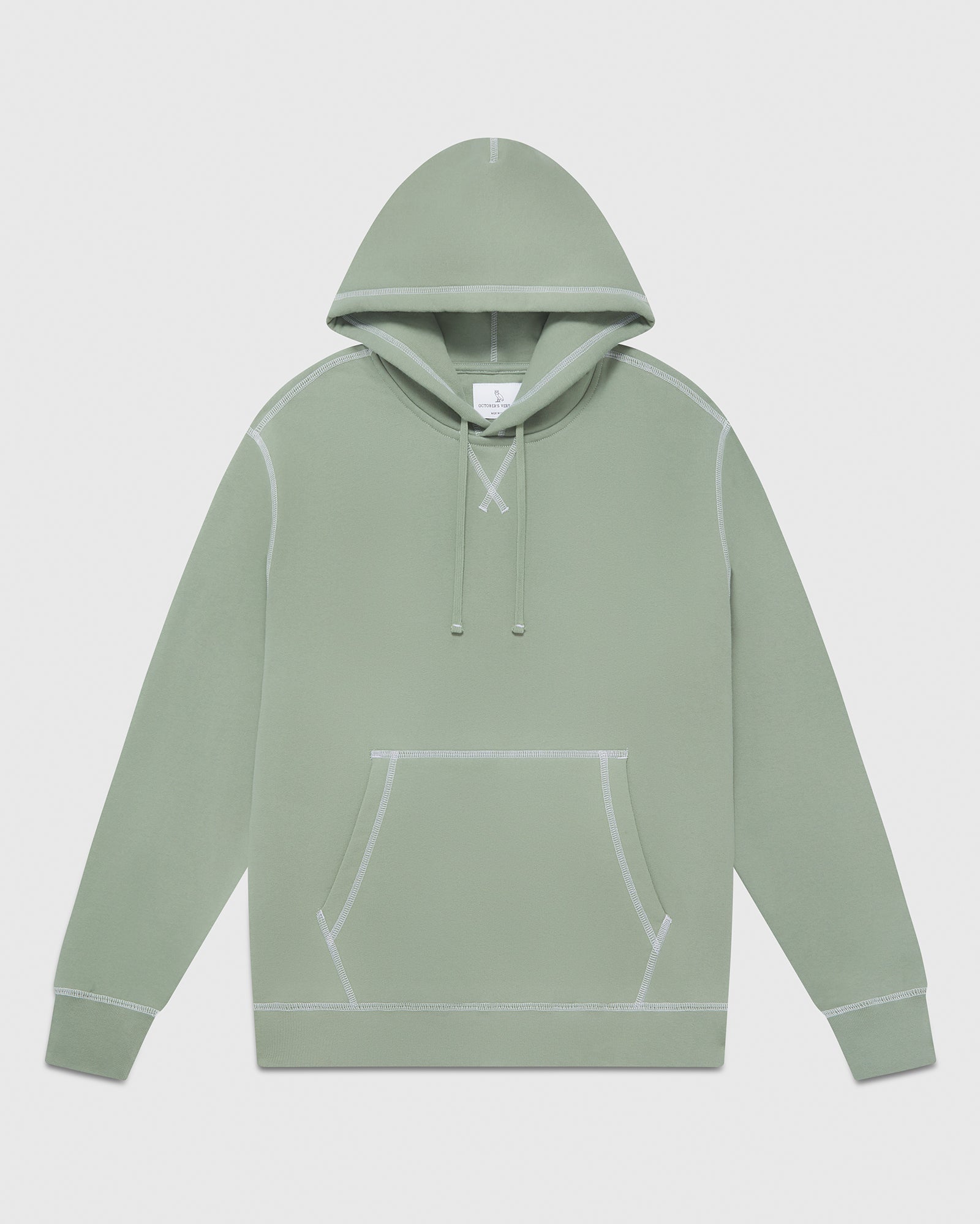 Contrast Stitch Hoodie - Mint