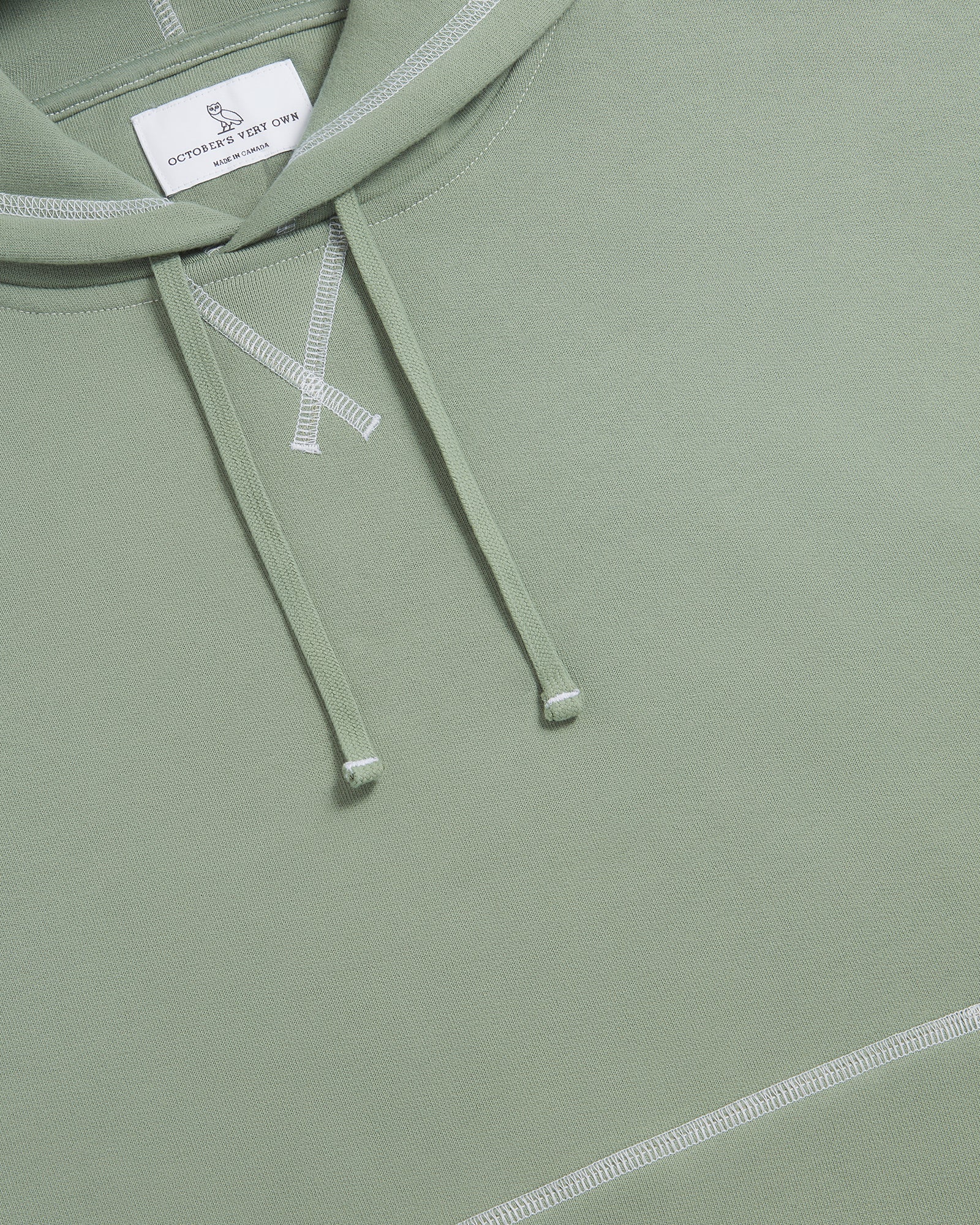 Contrast Stitch Hoodie - Mint