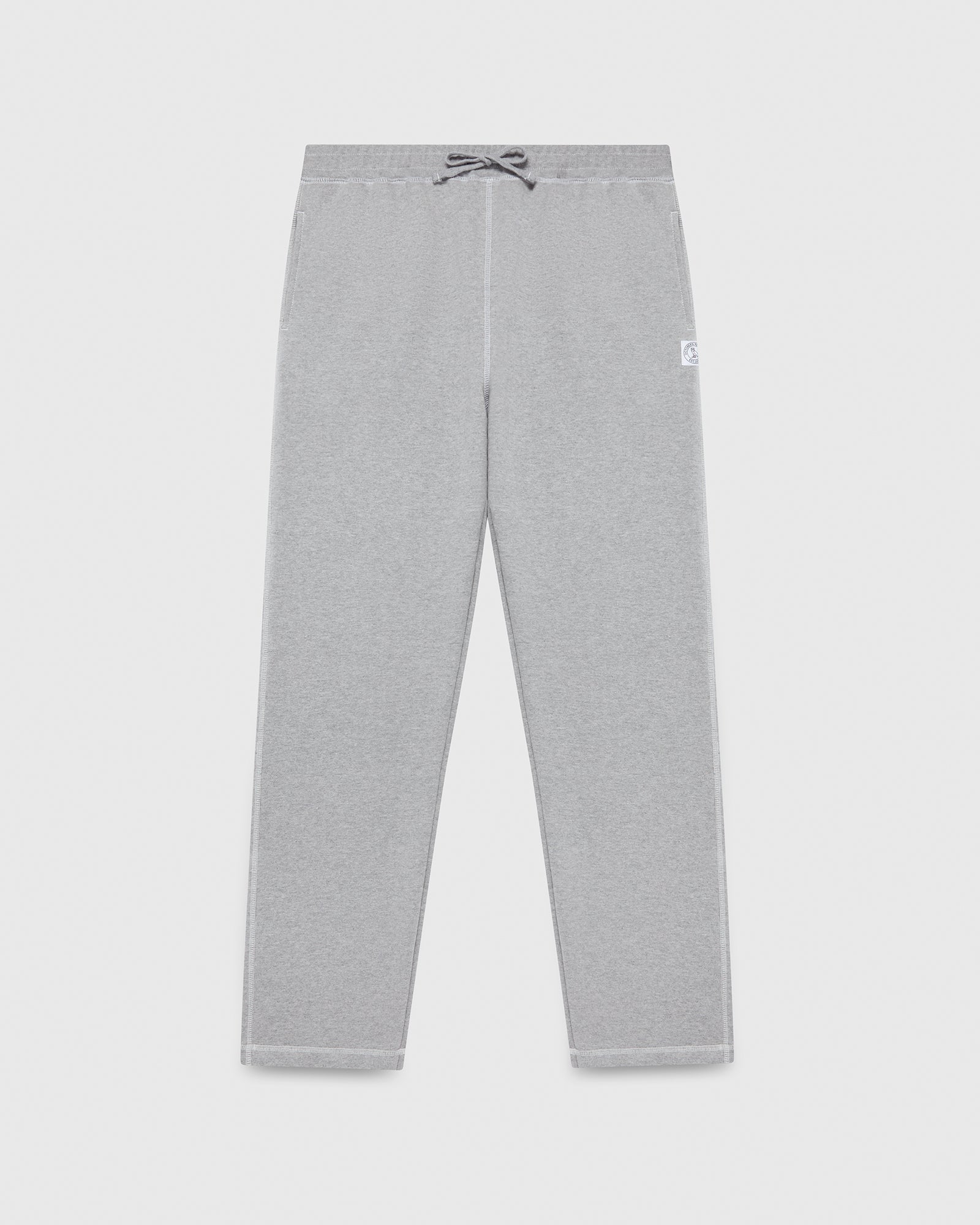 Contrast Stitch Open Hem Sweatpant - Heather Grey