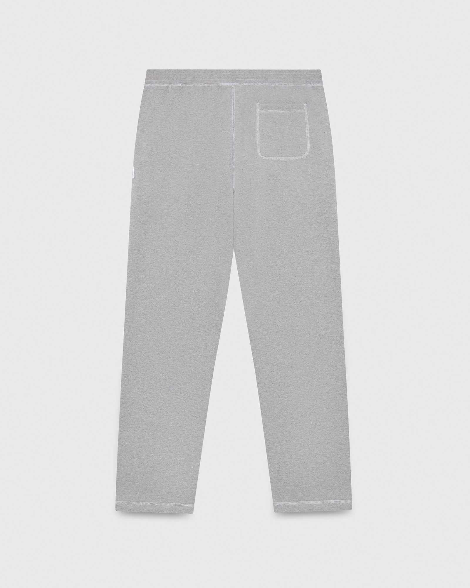 Contrast Stitch Open Hem Sweatpant - Heather Grey