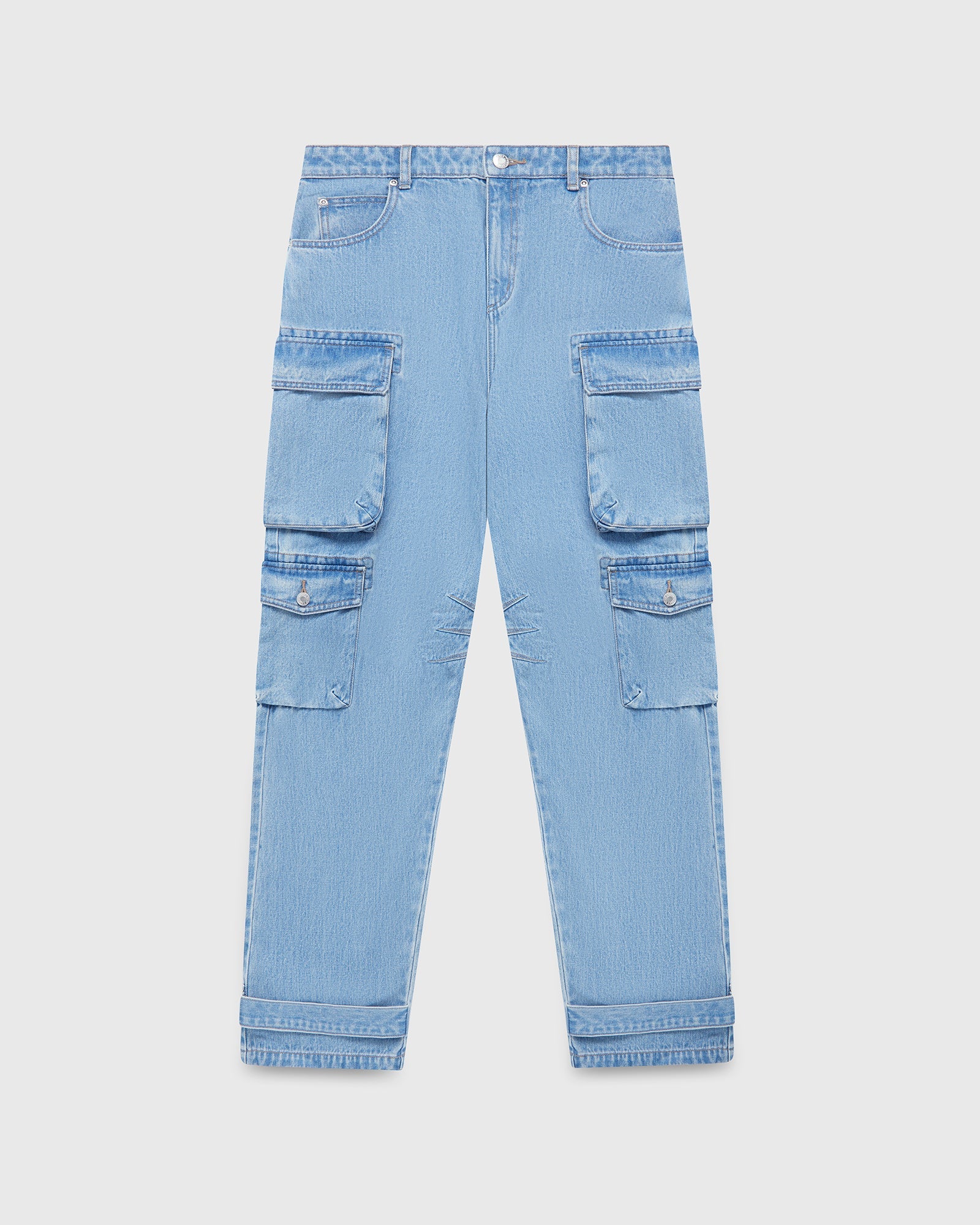 Denim Cargo Pant - Light Blue