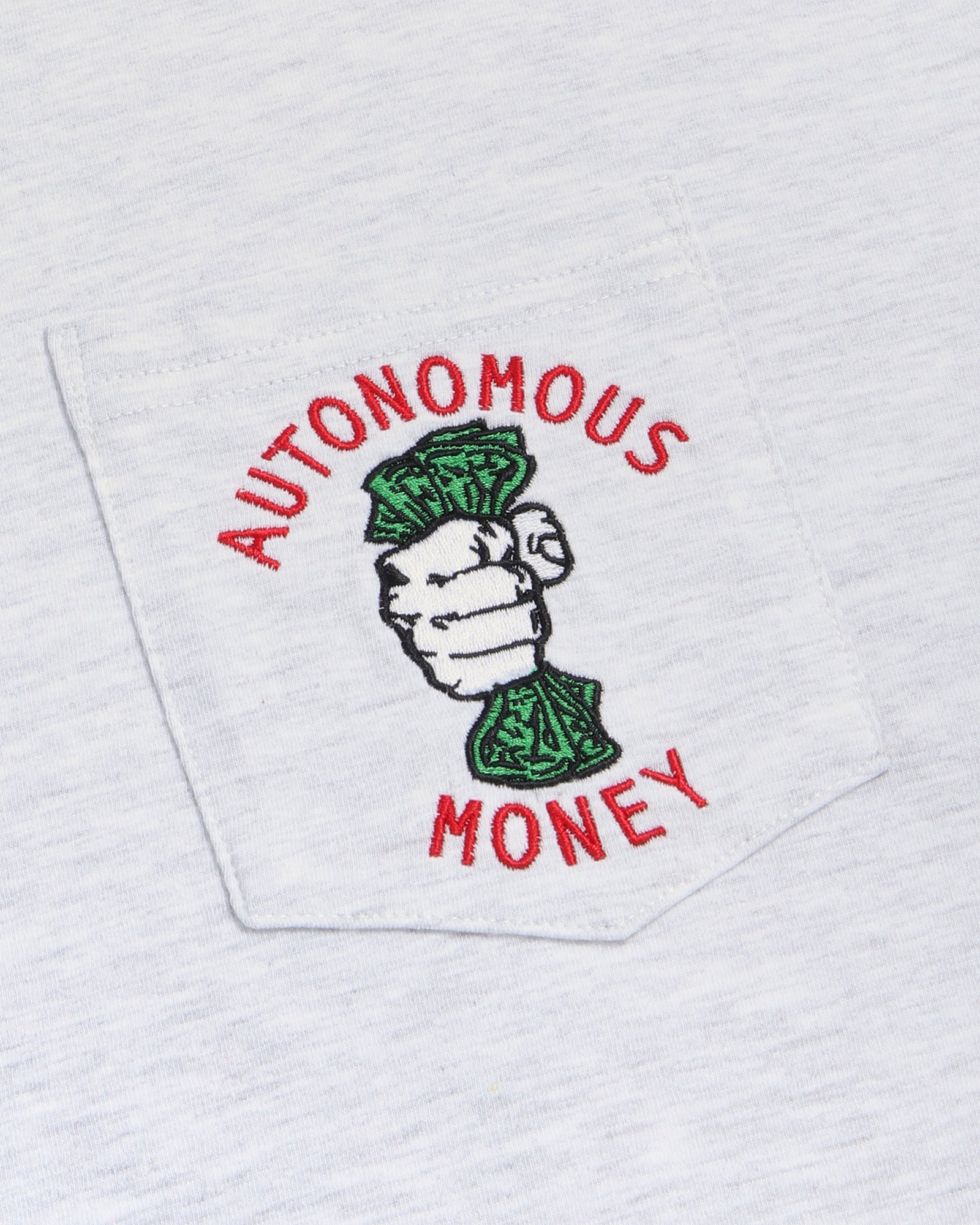 Autonomous Money Pocket T-Shirt  - Ash Heather Grey