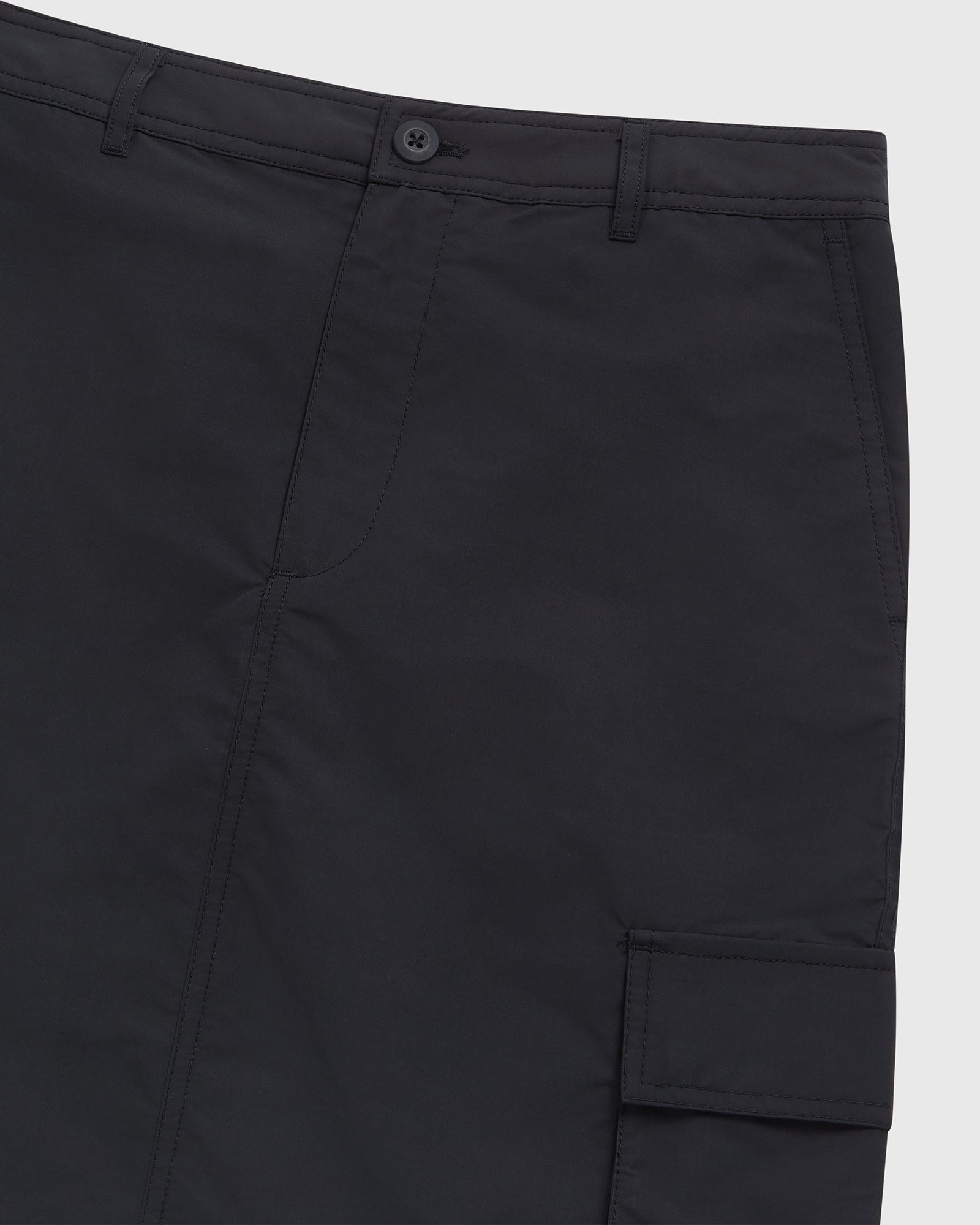 Nylon Cargo Skirt - Black