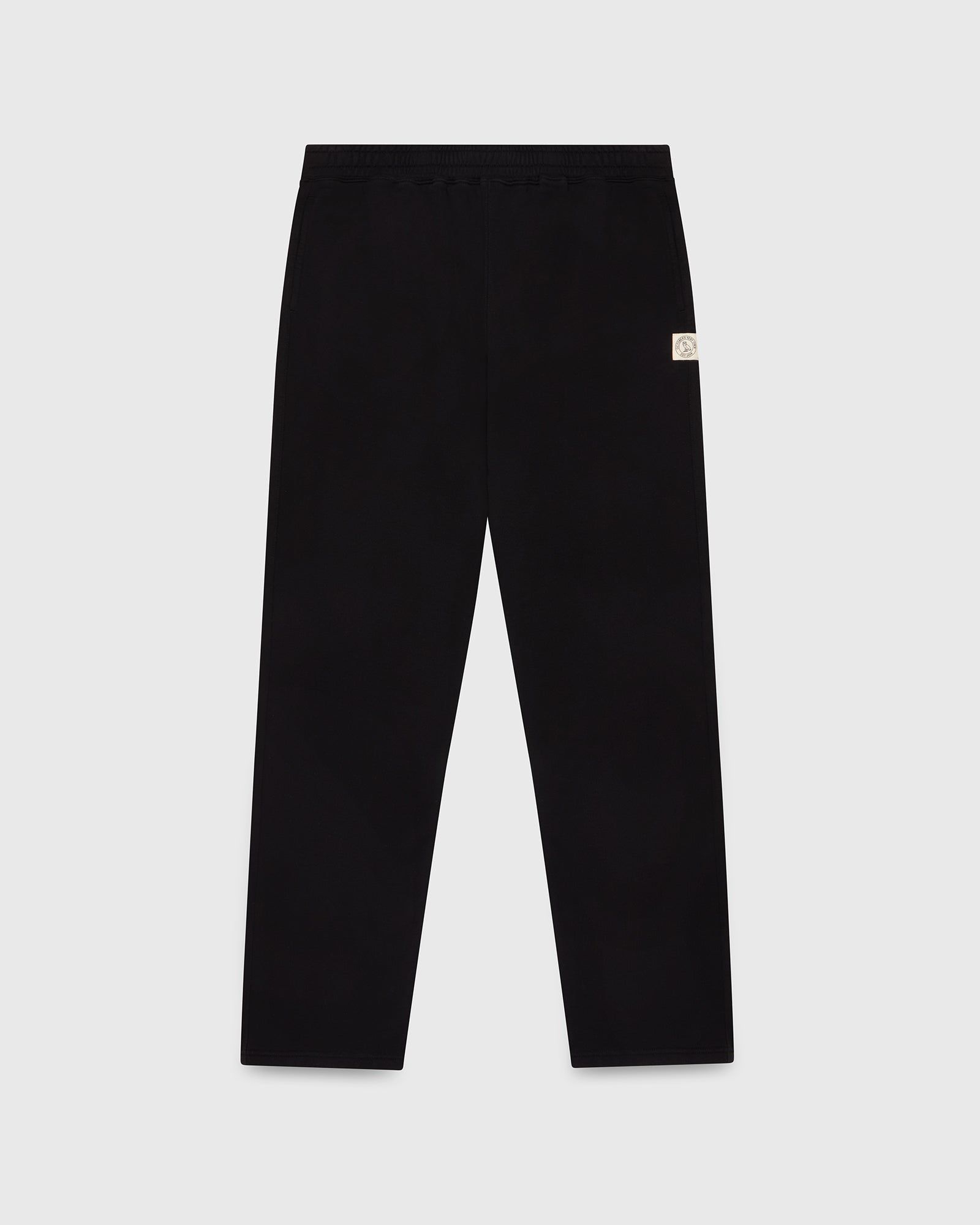 French Terry Open Hem Sweatpant - Black