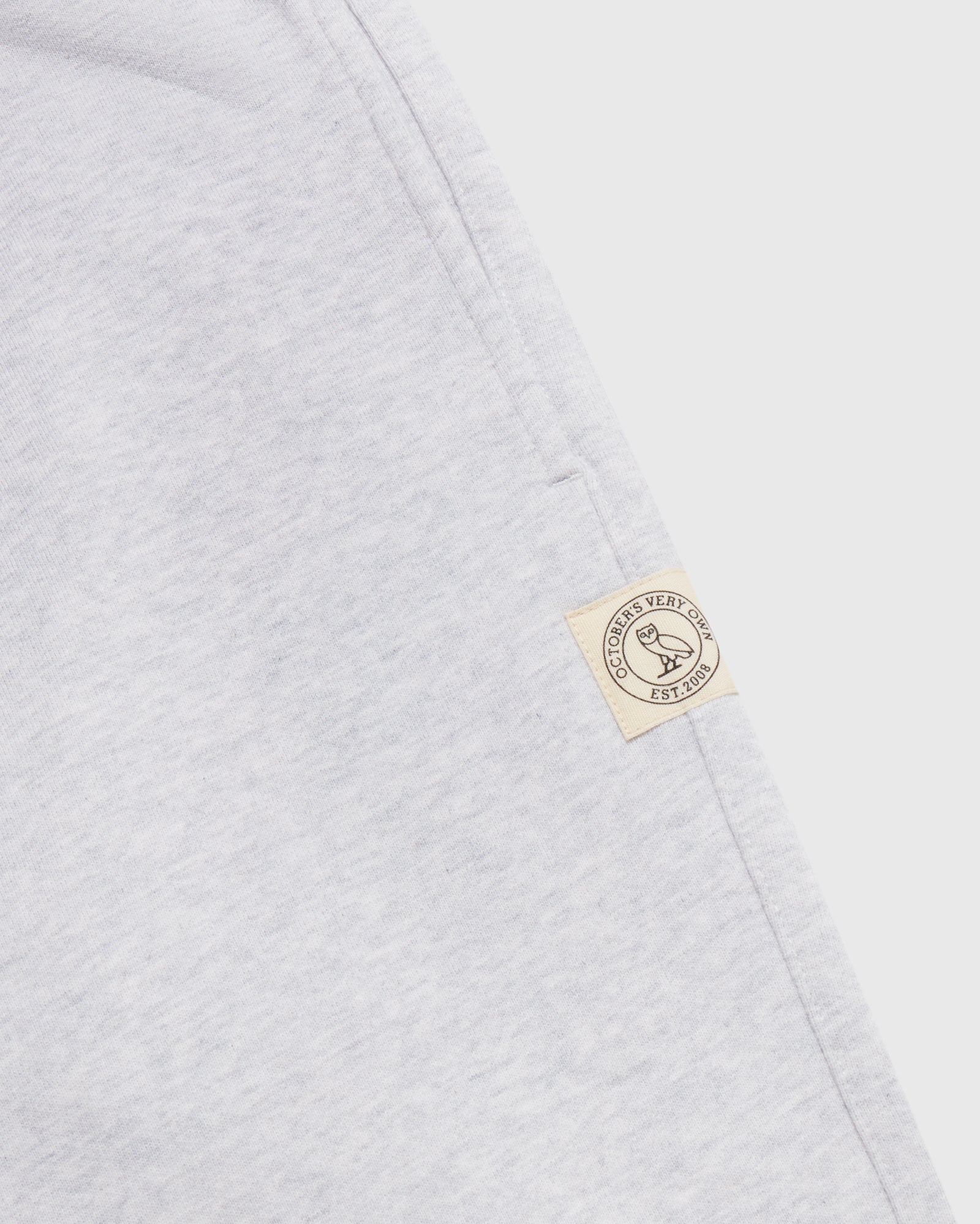 French Terry Open Hem Sweatpant - Pearl Grey