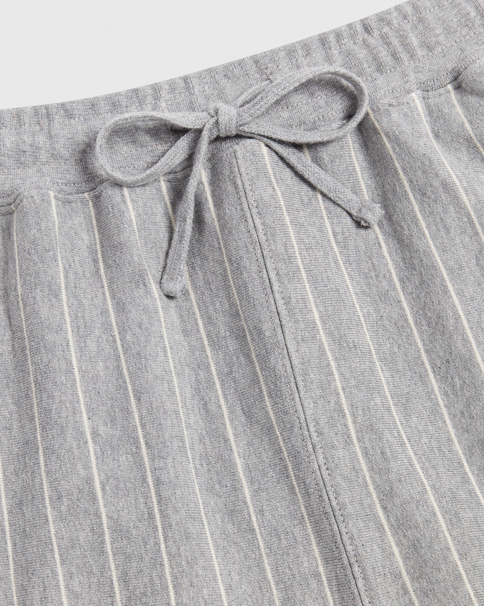 Pinstripe Relaxed Fit Sweatpant - Heather Grey / Cream