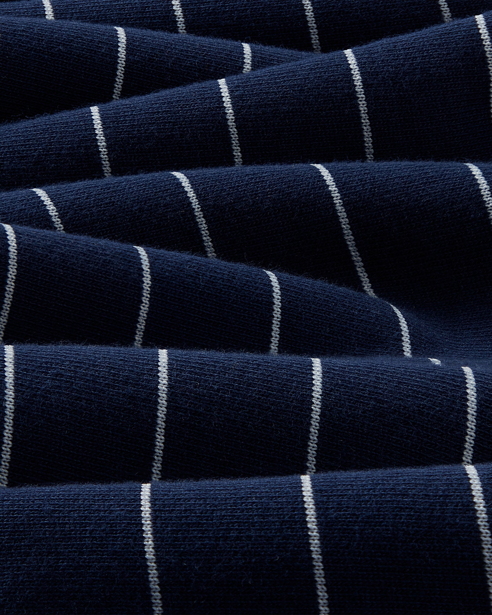 Pinstripe Hoodie - Navy/White