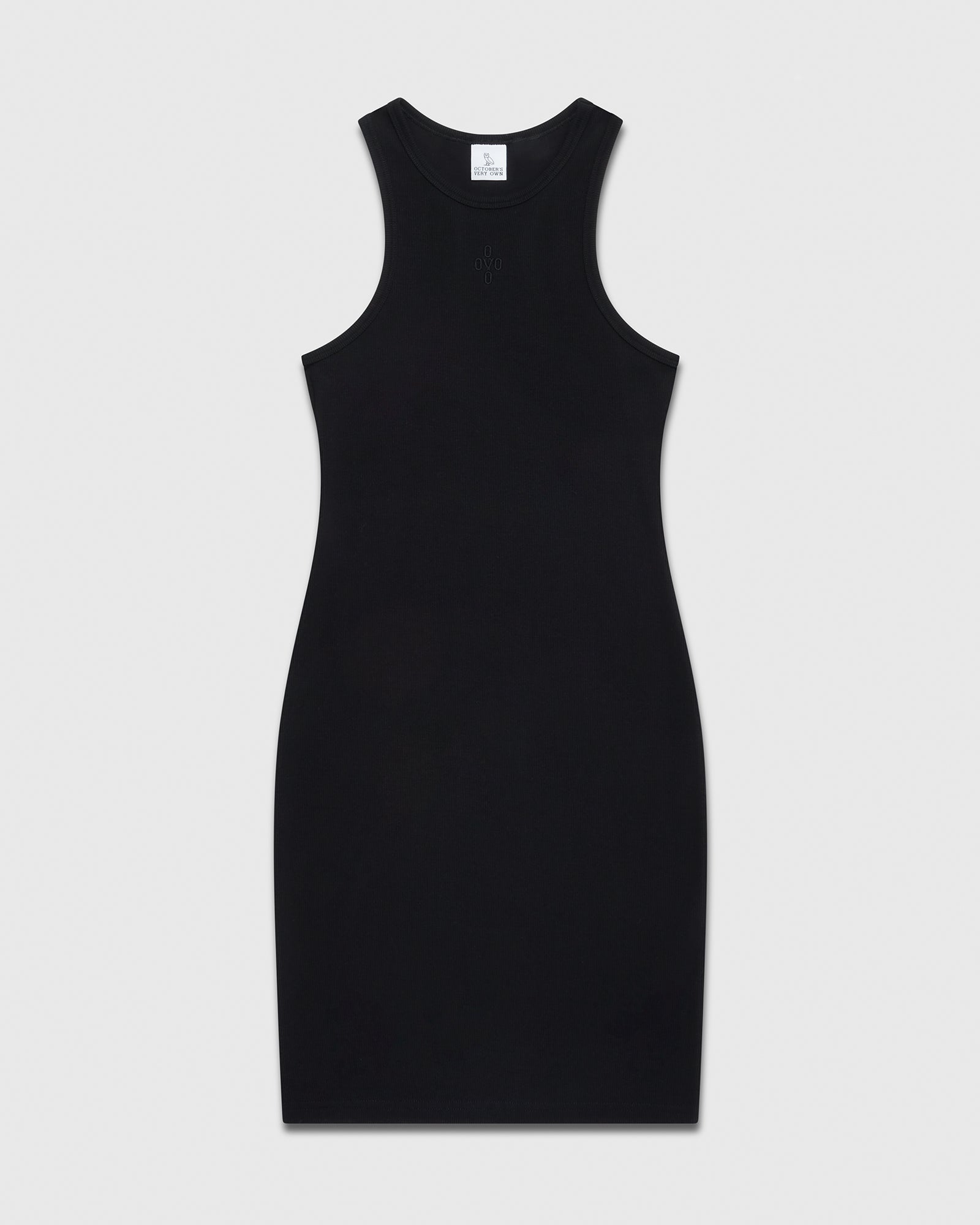 Ribbed Tank Dress - Black