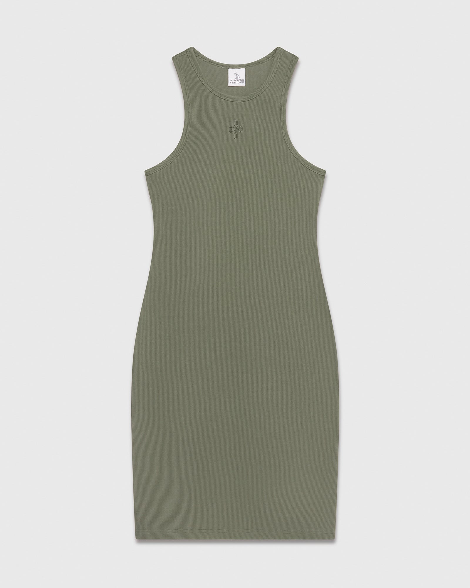 Ribbed Tank Dress - Olive