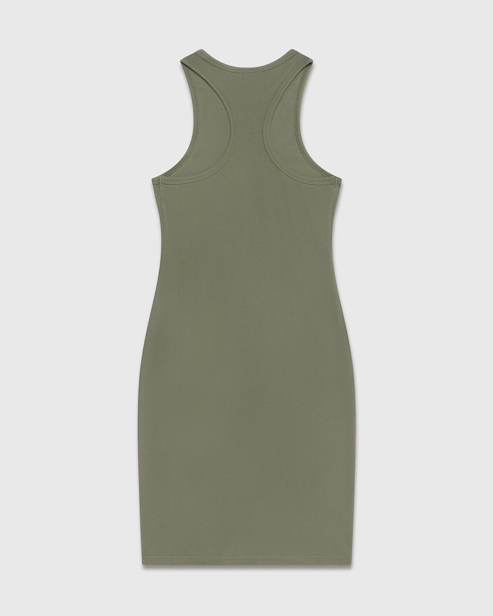 Ribbed Tank Dress - Olive