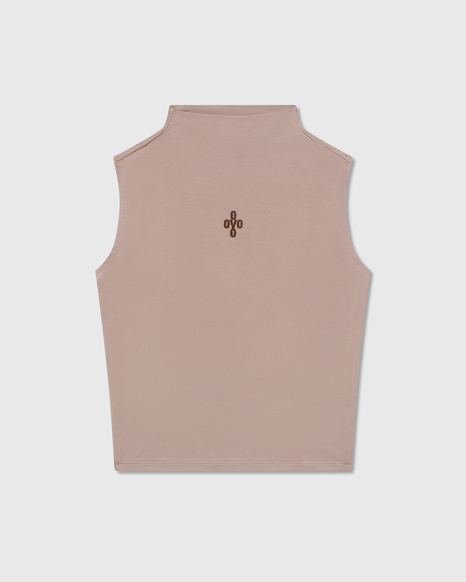 Mock Neck Tank Top - Mauve