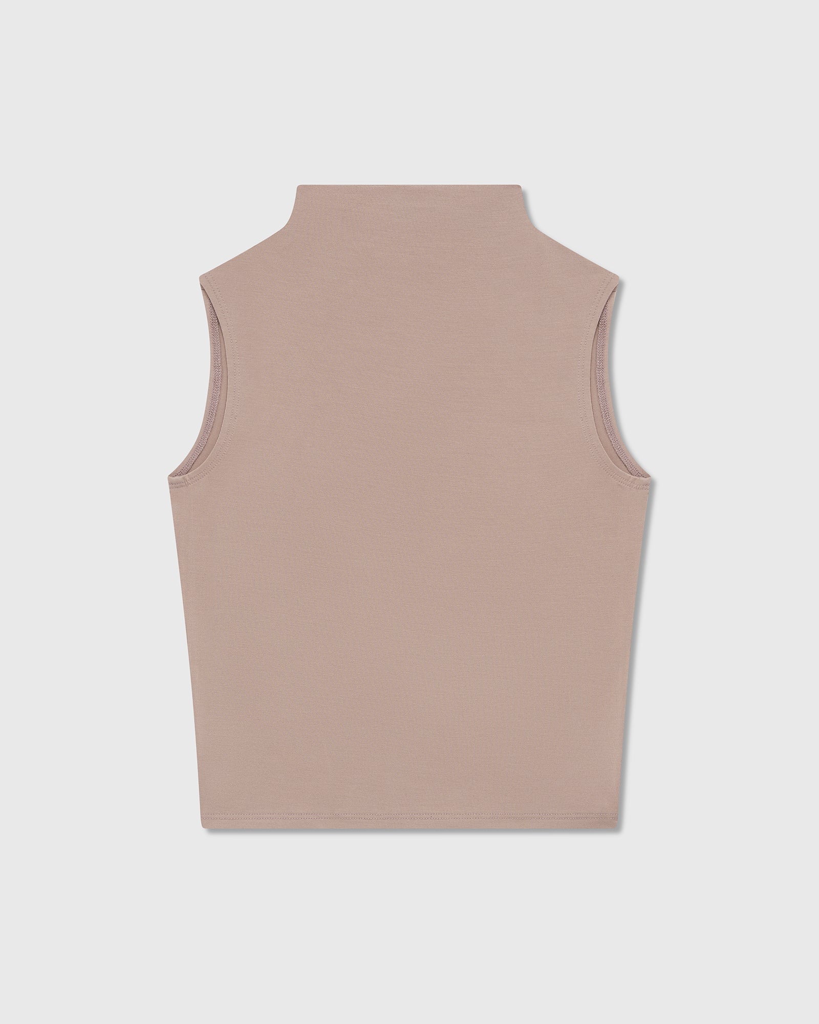 Mock Neck Tank Top - Mauve