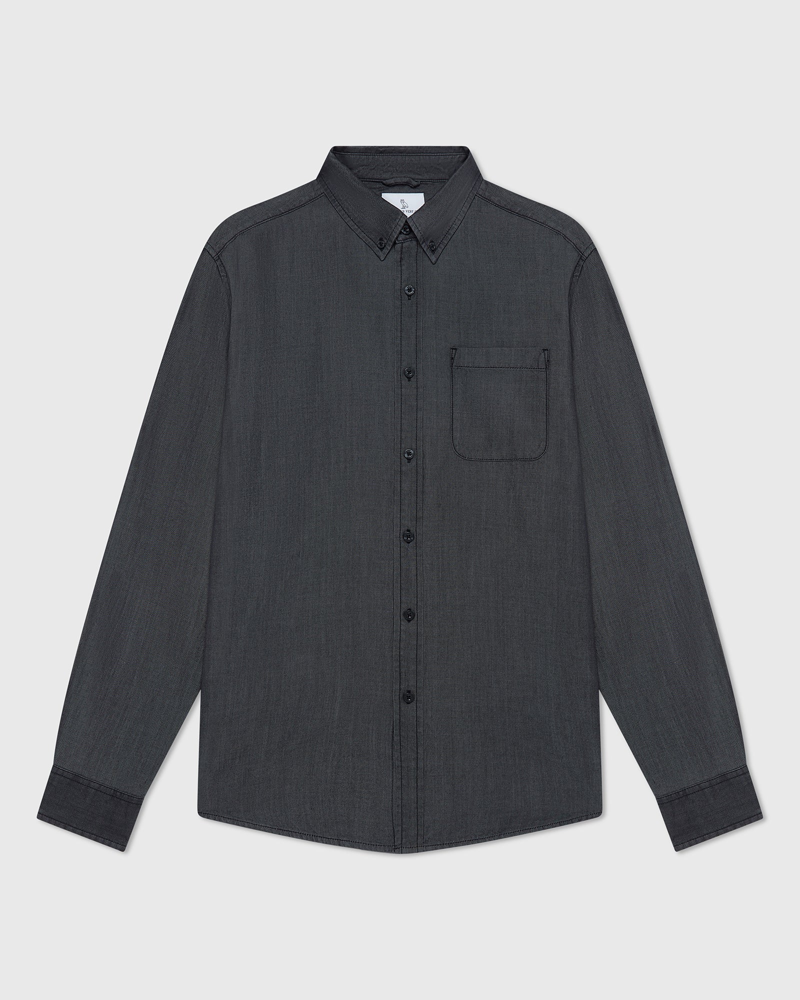 Denim Effect Shirt - Black